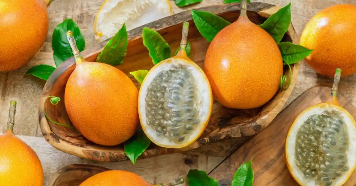 Granadilla fruit on the table