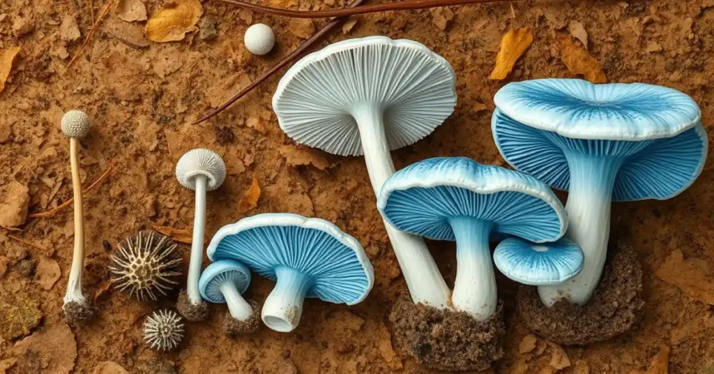 Blue Oyster Mushroom Growth Stages Blue oyster mushrooms