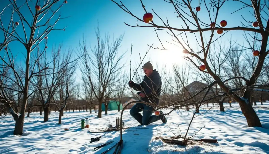Pruning Peach Trees in Winter