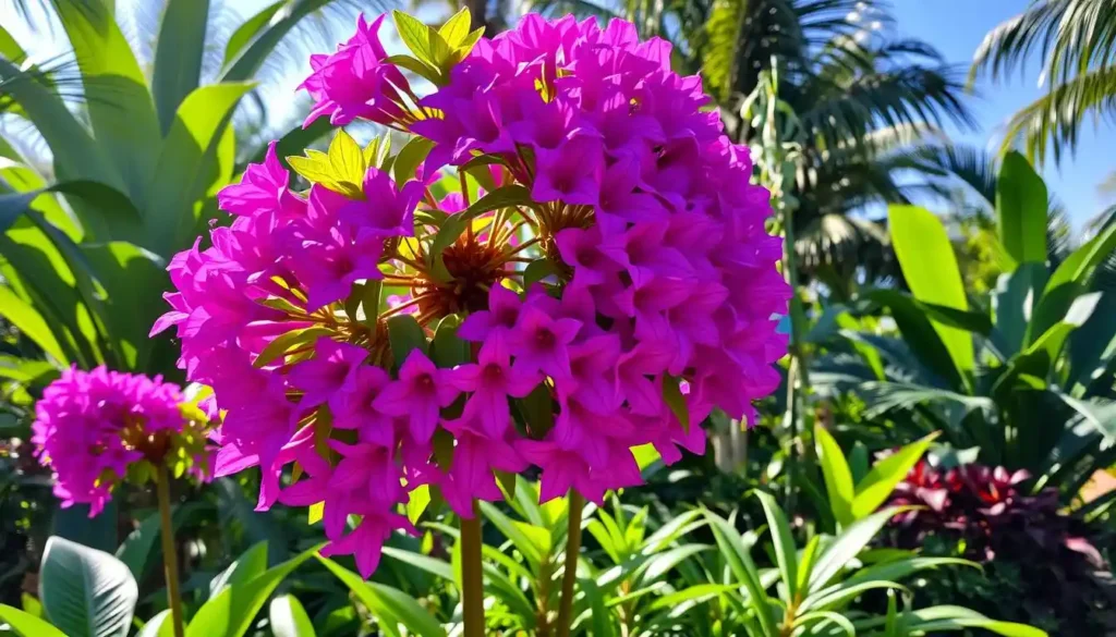 Tibouchina purple blooms