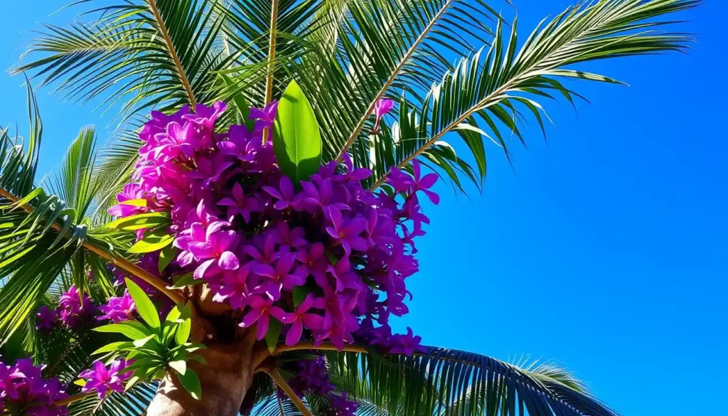 Tropical Trees with Purple Flowers