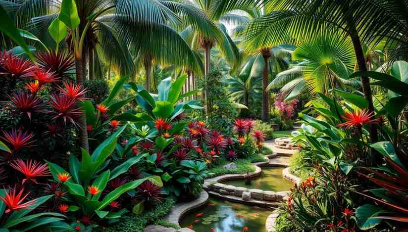 Vibrant exotic plants