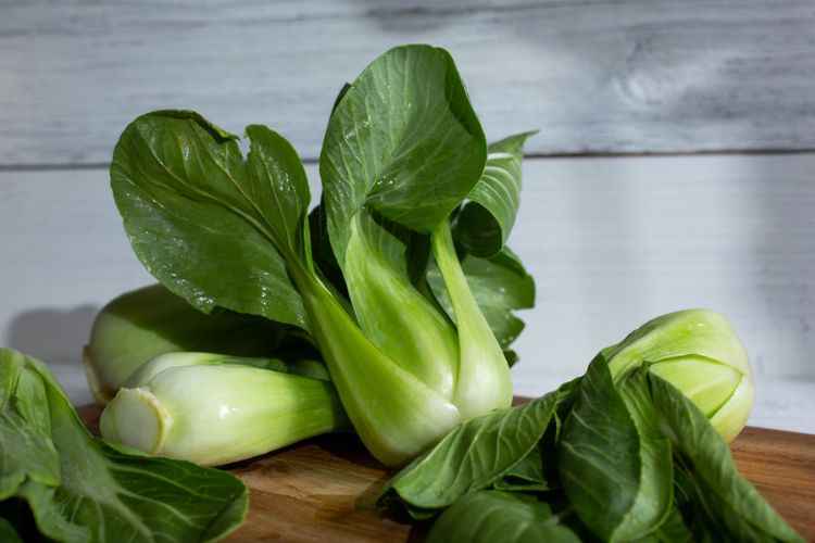 Bok choy vegetable on a table 