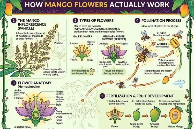 How Mango Flowers Actually work infograph 