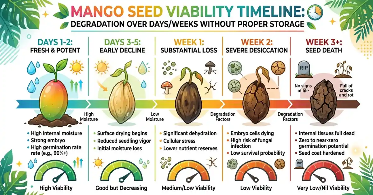 Mango seed viability timeline