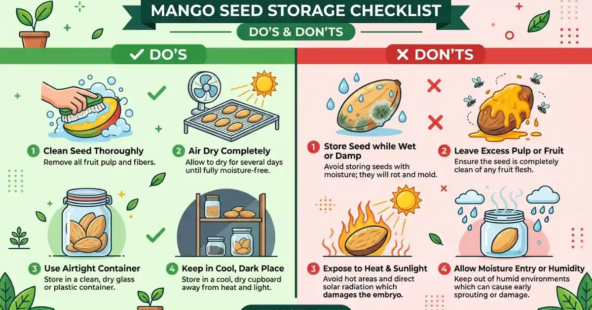 Mango tree storage checklist